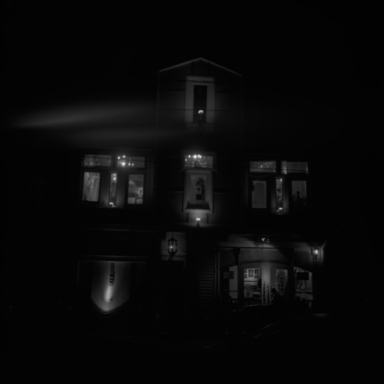 Black and White, House, Lights